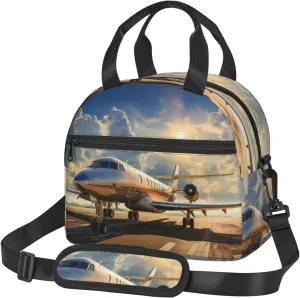 Insulated Lunch Bag Private Plane Lunch Box for Women Men Reusable Leakproof Lunch Cooler Tote Bag for Picnic Work
