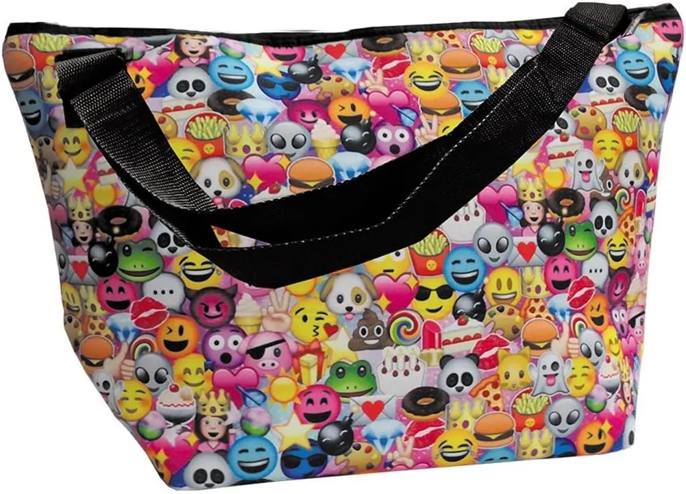 iscream 'Emoji Collage' Neoprene Overnight 20" x 13" x 7" Travel Tote Bag with Adjustable Strap