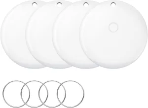 iVANKY FusionFinder Smart Tag Air Tracker Item Finders with Apple Find My (iOS Only) Track Your Key, Wallet, Luggage, Backpack, Locator with Replaceable Battery, IP67 Waterproof, 4 Pack