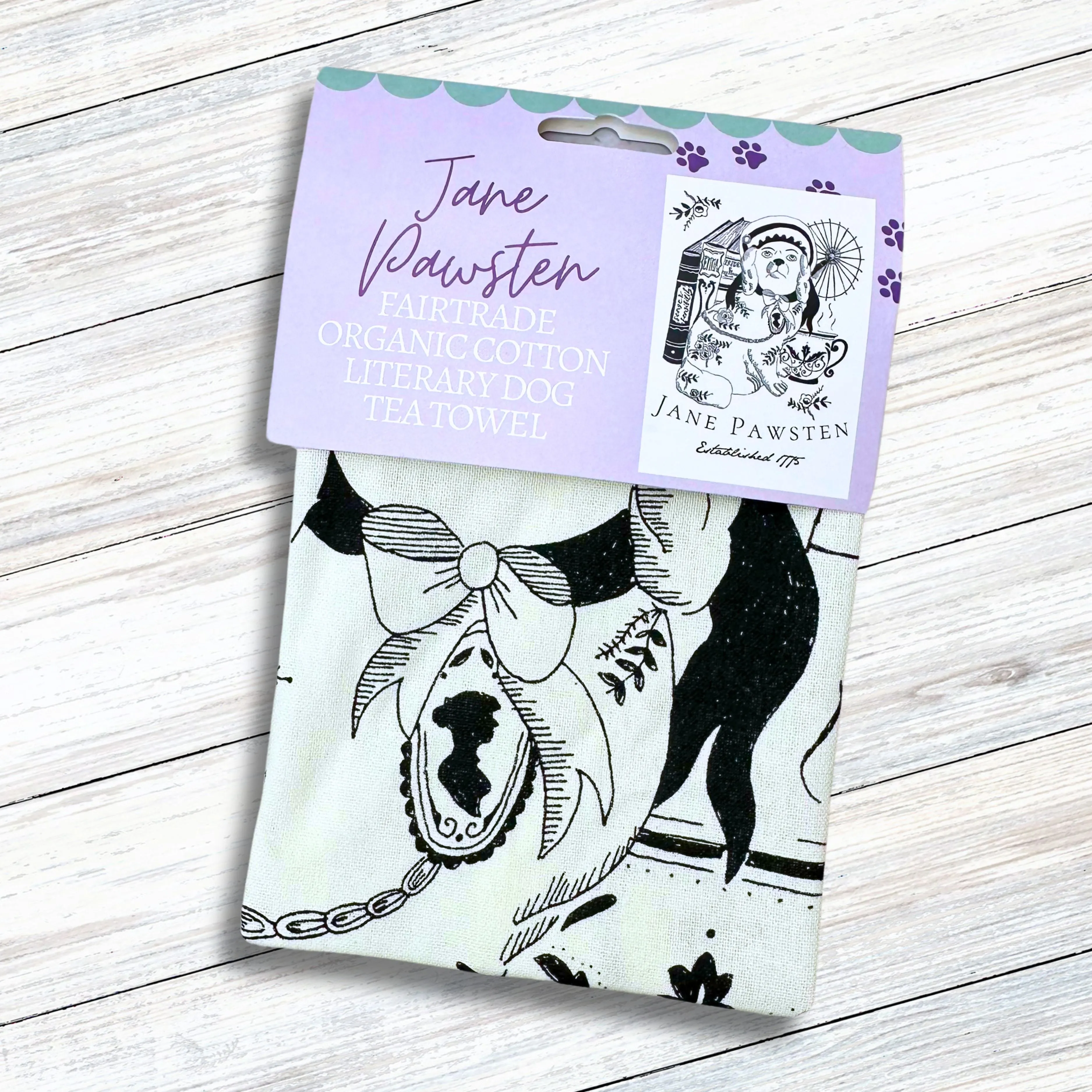 Jane Pawsten Fairtrade Organic Cotton Tea Towel