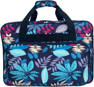 jojomis Sewing Machine Storage Bag Large Capacity Organizer with Pockets Dark Blue Twin for Craft Supplies