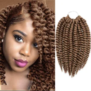 Jumbo Senegalese Twist Crochet Hair, 12 Inch, 6 Pack, Synthetic Extensions for Havana and Mambo Twist Styles, (27, Strawberry Blonde)