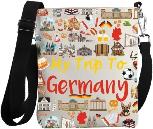 JYTAPP Germany Travel Gift My Trip To Germany Crossbody Bag Germany Souvenirs Bag Crossbody Purse for Women