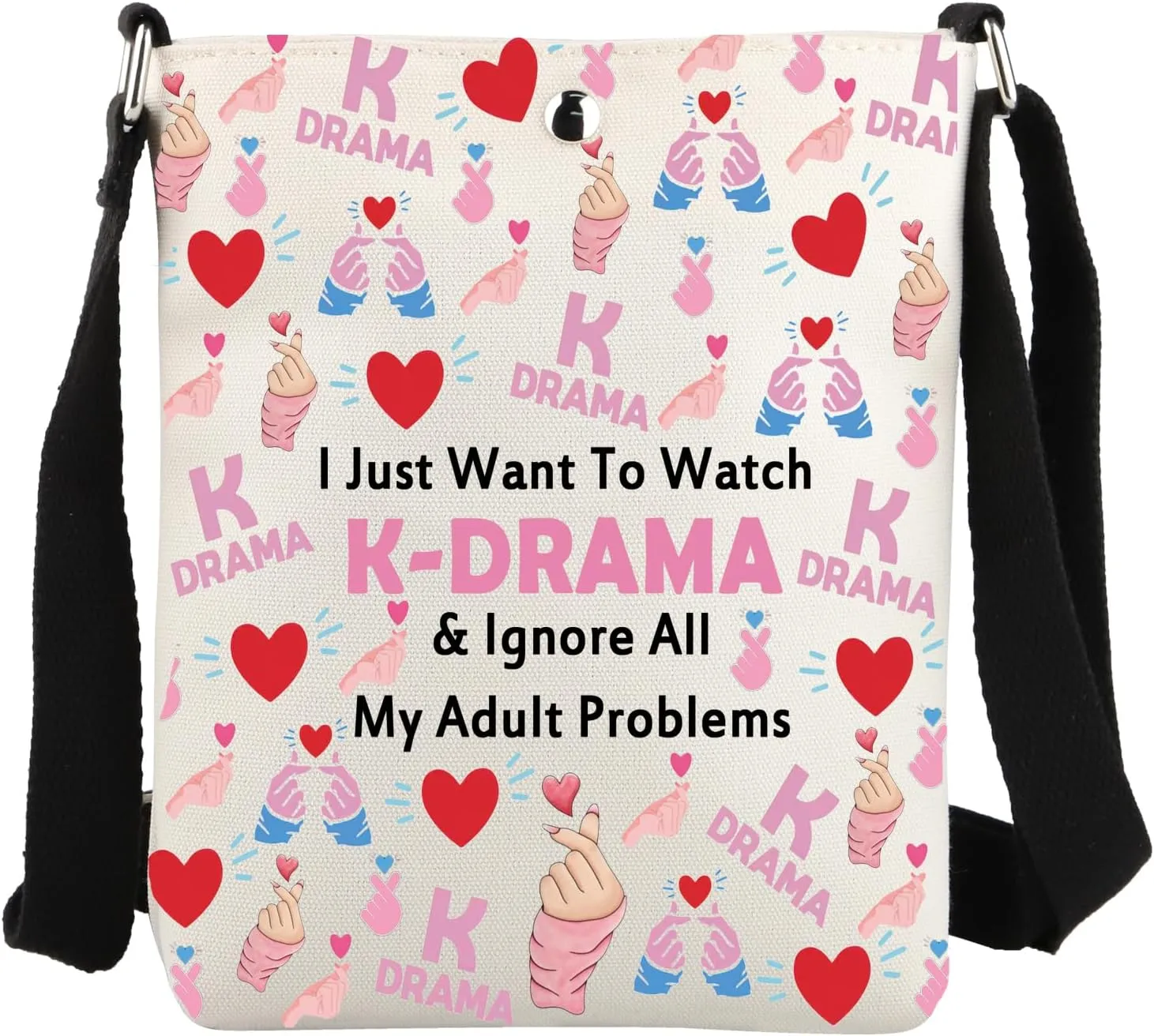 JYTAPP K-DRAMA Crossbody Purse Bag Singer Drama Lovers Gift I Just Want To Watch K-DRAMA Korean Drama Fans Gift Singer Merch