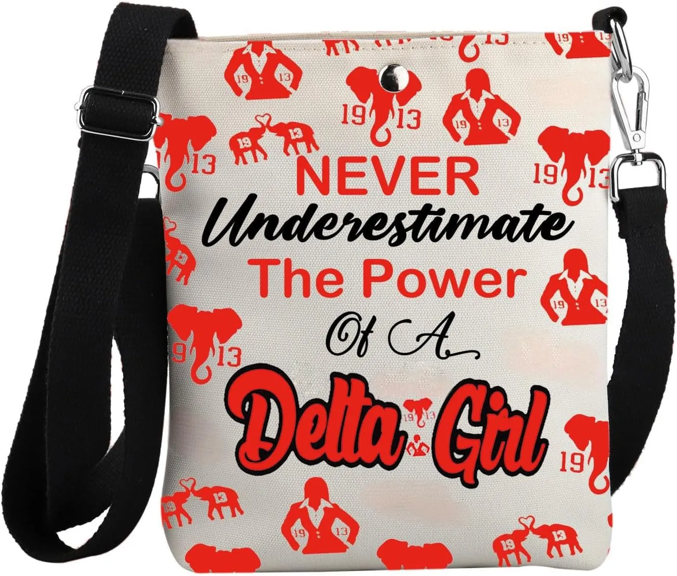 JYTAPP Sorority Gift Delta Girls Crossbody Bag Never Underestimate The Power Of A Delta Girl Greek Sorority Gift