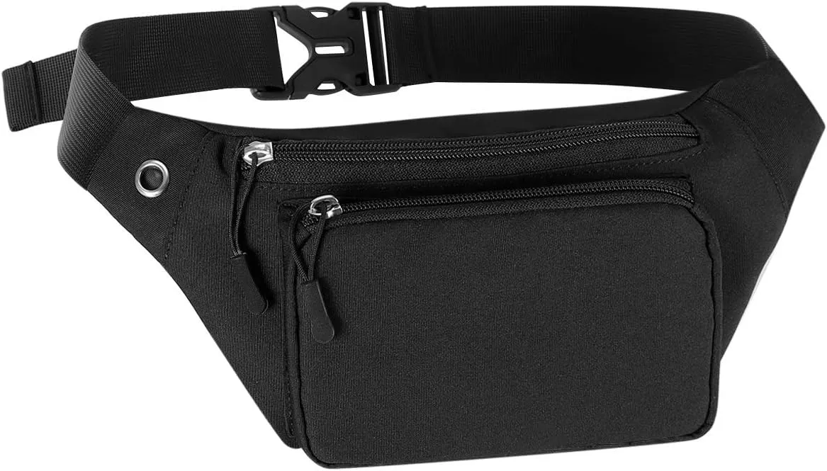 KAMO Fanny Pack, Waist Bag Sling Backpack Water Resistant Durable Polyester Small Waist Bag