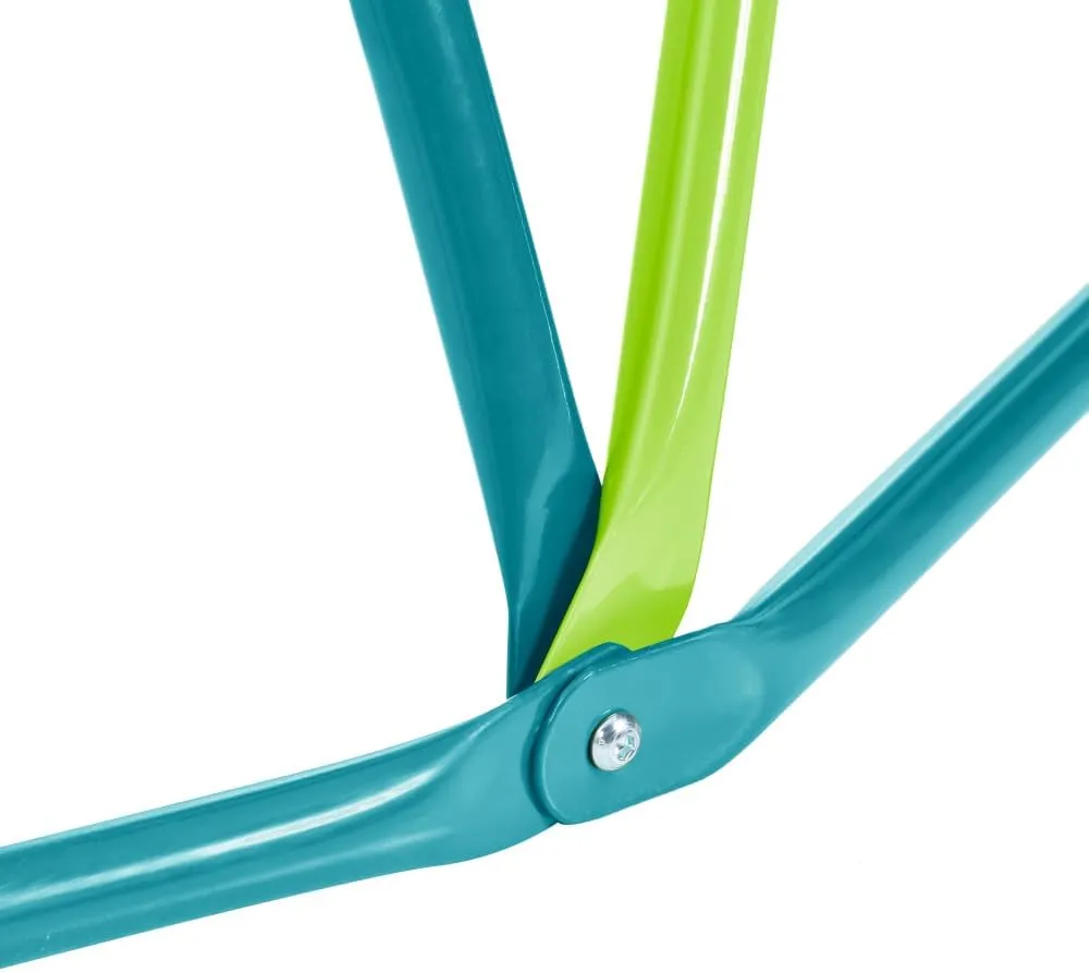 Kids Climbing Dome Tower - 12 ft Jungle Gym Geometric Playground Dome Climber Monkey Bars Play Center, Rust & UV Resistant Steel Supporting 1000 LBS (Blue Green   Metal   3 to 4 Years)