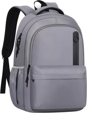 Kids School Bakcpack for Women Aesthetic Laptop Backpack Grey Lightweight College Bookbag Travel Casual Daypack