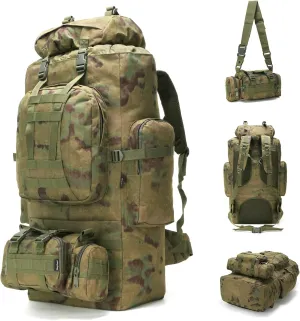 King'sGuard 100L Camping Hiking Backpack Molle Rucksack Military Camping Backpacking Daypack