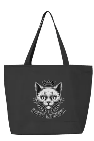 Kitty Leather Zipper Tote
