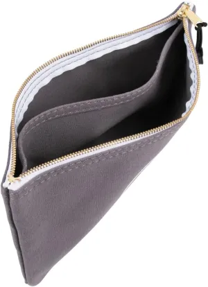 Klein Tools 55578 Zipper Bag with Divider, No. 10 Canvas, 7-Inch x 12-1/2-Inch Heavy Duty Tool Bag Organizer, Multipurpose for Tools to Crafts