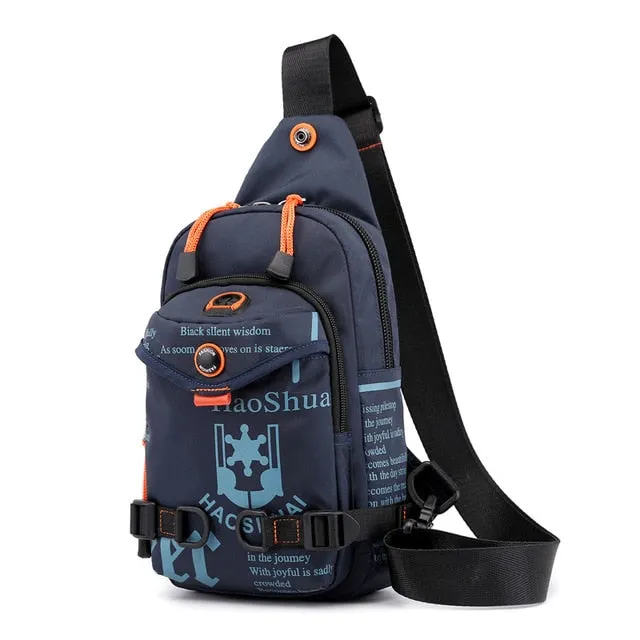 Knapsack Men Brand Quality Nylon One Male Bag Chest Famous Shoulder Casual High Creative Sling Bags Rucksack Daypack Affordable luxury Travel Backpack