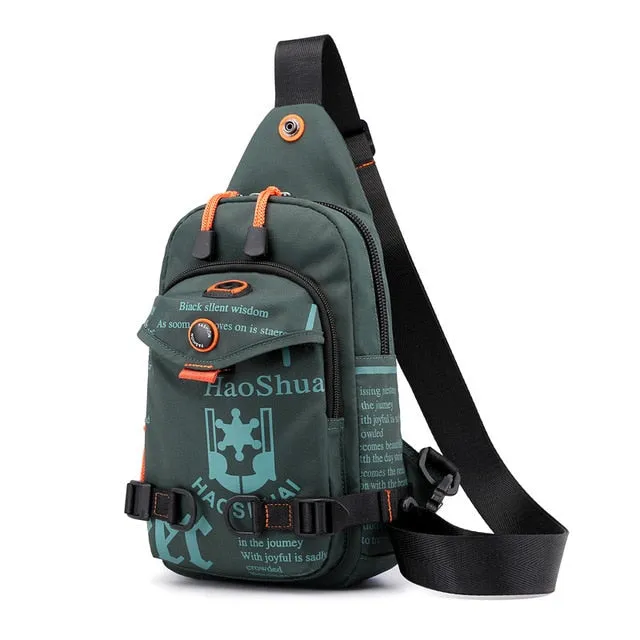 Knapsack Men Brand Quality Nylon One Male Bag Chest Famous Shoulder Casual High Creative Sling Bags Rucksack Daypack Affordable luxury Travel Backpack