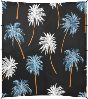 Landscape with Palm Trees Beach Tent Camping Sun Shelters Portable Outdoor Canopy Sun Shade for Camping Trips Fishing Backyard Fun or Picnics Easy Setup with Carrying Bag