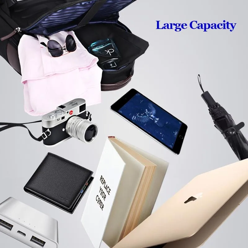 Large Capacity Anti-Theft Usb Shoulder Bag - Waterproof & Business Ready