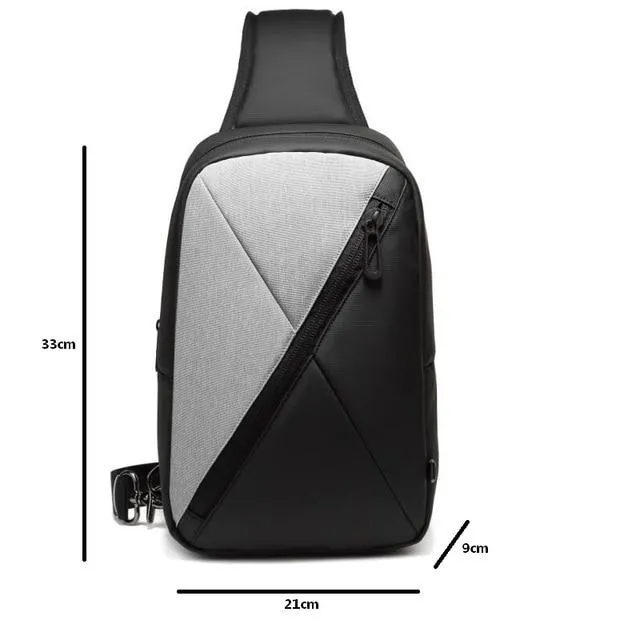 Large capacity men's backpacks USB interface Shoulders Anti-theft Travel Backpack 15-17 inch waterproof laptop backpack