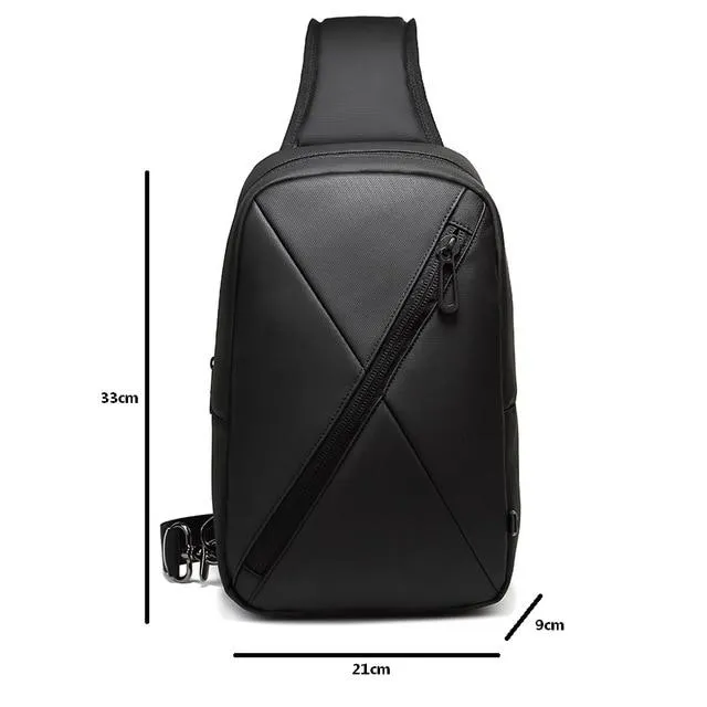 Large capacity men's backpacks USB interface Shoulders Anti-theft Travel Backpack 15-17 inch waterproof laptop backpack