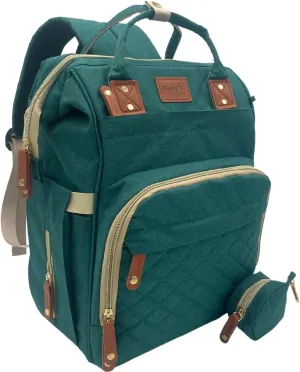 Large Diaper Bag Backpack with Adjustable Straps for Parents and Babysitters | Multifunctional, Water-Resistant Travel Diaper Bag with Insulated Pockets | 15lb Capacity | Turquoise