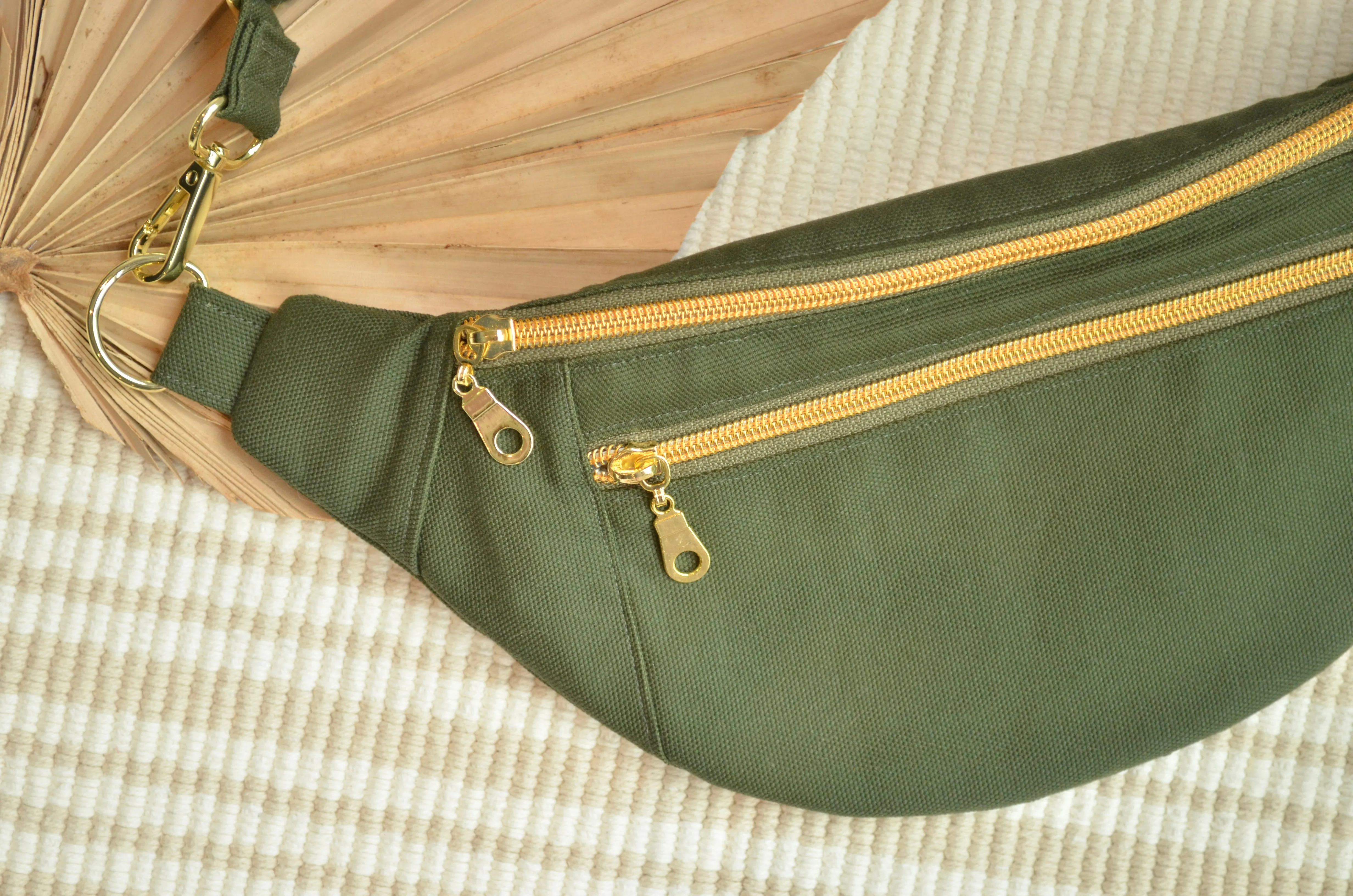 Large Fanny Pack: Forest Green