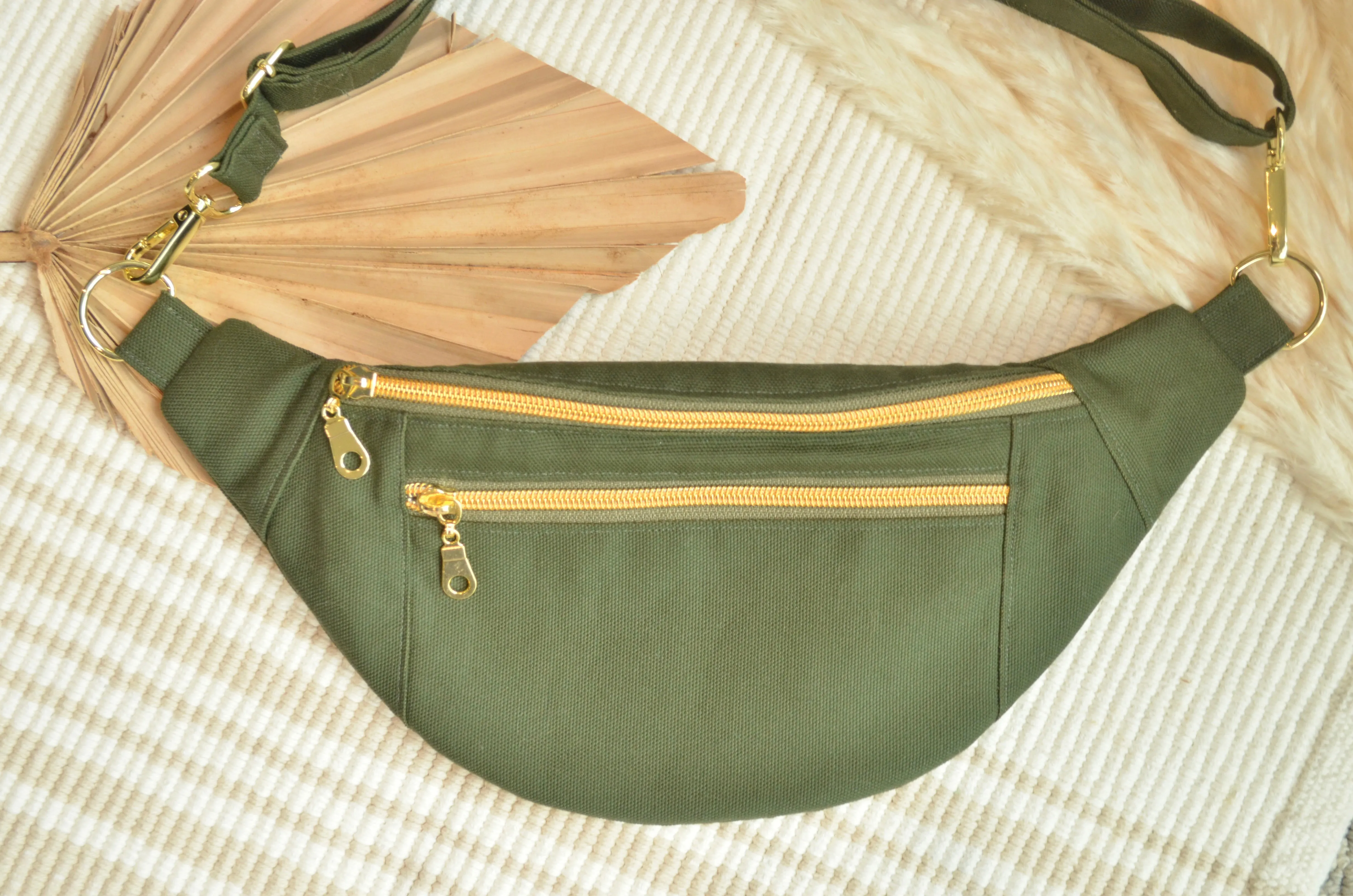 Large Fanny Pack: Forest Green
