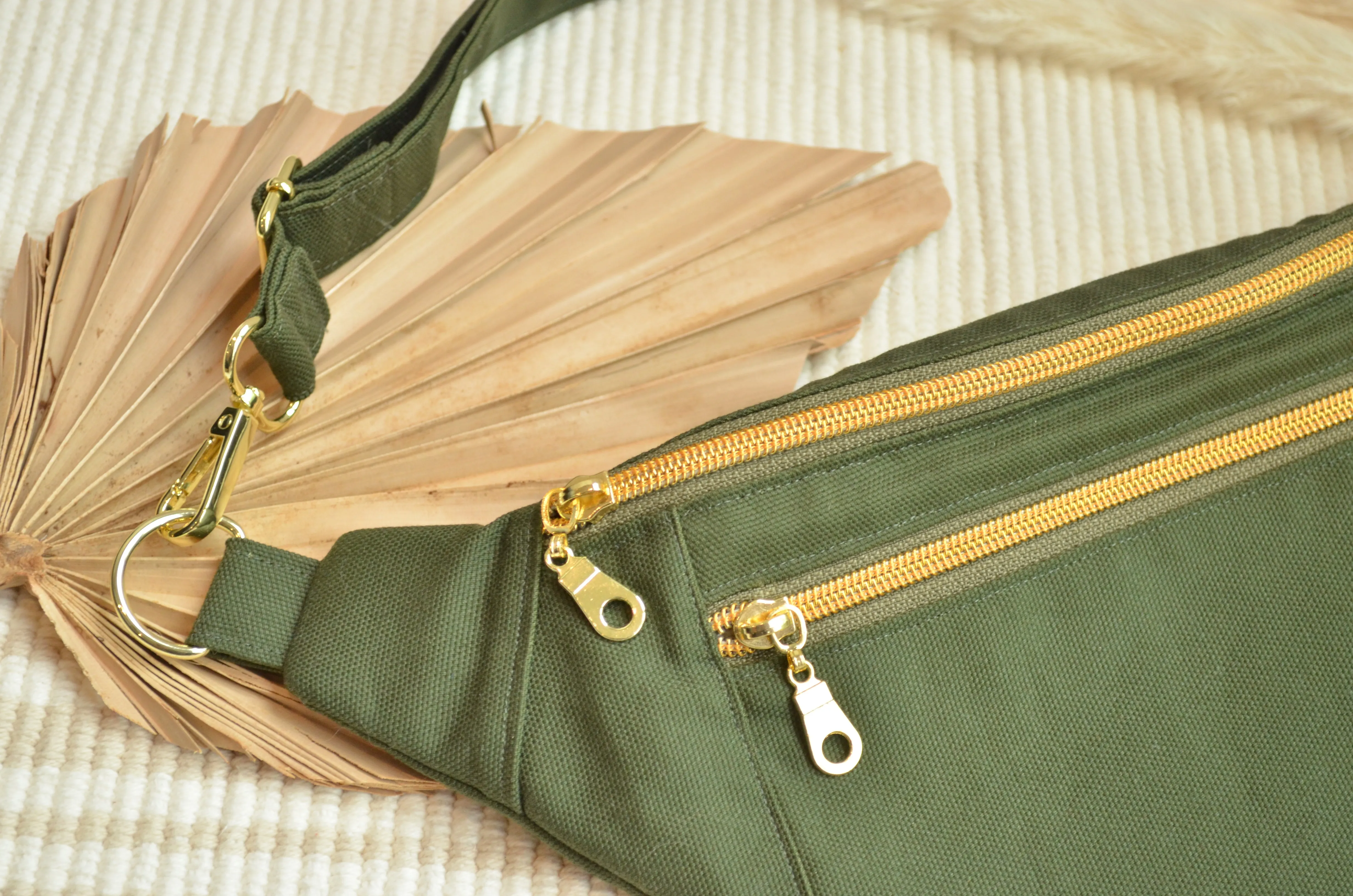 Large Fanny Pack: Forest Green