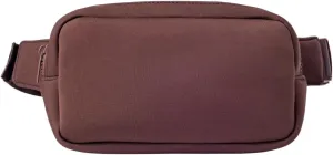 Large Neoprene Fanny Pack with Adjustable Strap, Crossbody Bag for Men & Women with 2 Zippers, Water Resistant Waist Pack for Travel, Sports, Festivals, Workouts, Bum Bag Fits Phones & Wallets (Brown)