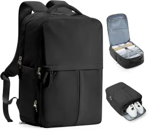 Large Travel Backpack Carry On Flight Approved for Women Men Carry On Backpack for Airplanes Mochila De Viaje Suitcase Backpack for Travel Personal Item Backpack Black