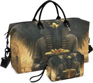 Large Travel Duffel Bag, Abstract Bird Wings Sport Tote Gym Bag, Shoulder Weekender Overnight Bag for Women Men, Carry On Luggage with Toiletry Bag