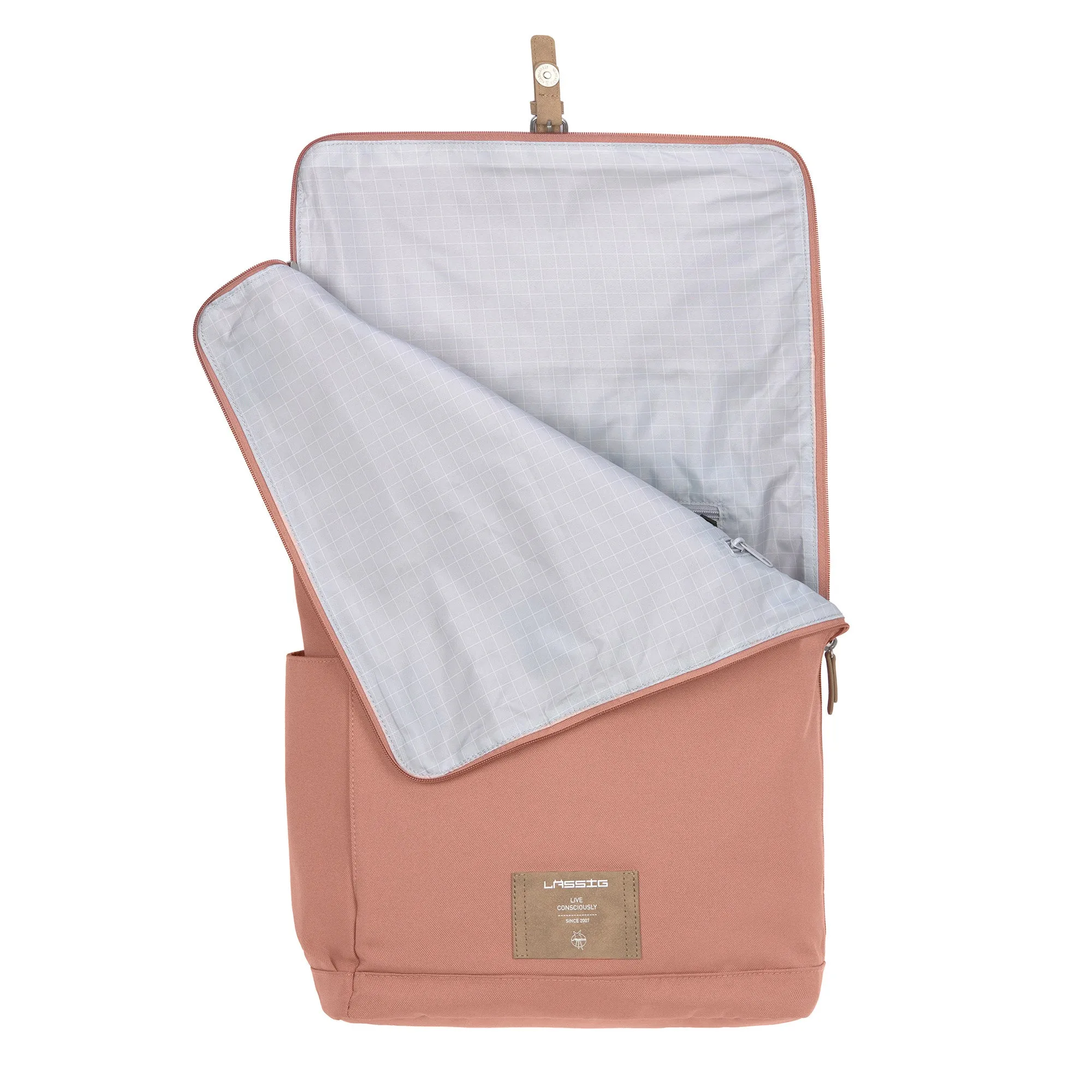 Lassig Rolltop Nappy Backpack - Cinnamon