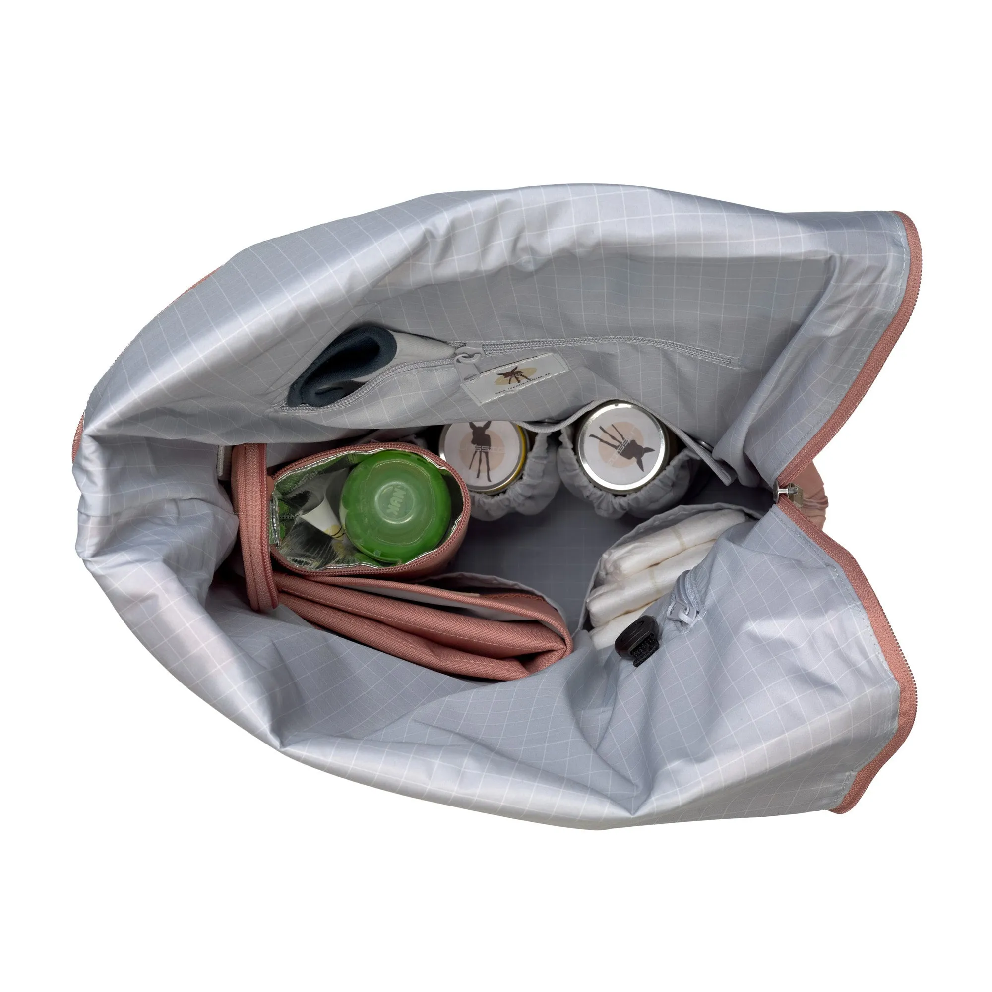 Lassig Rolltop Nappy Backpack - Cinnamon