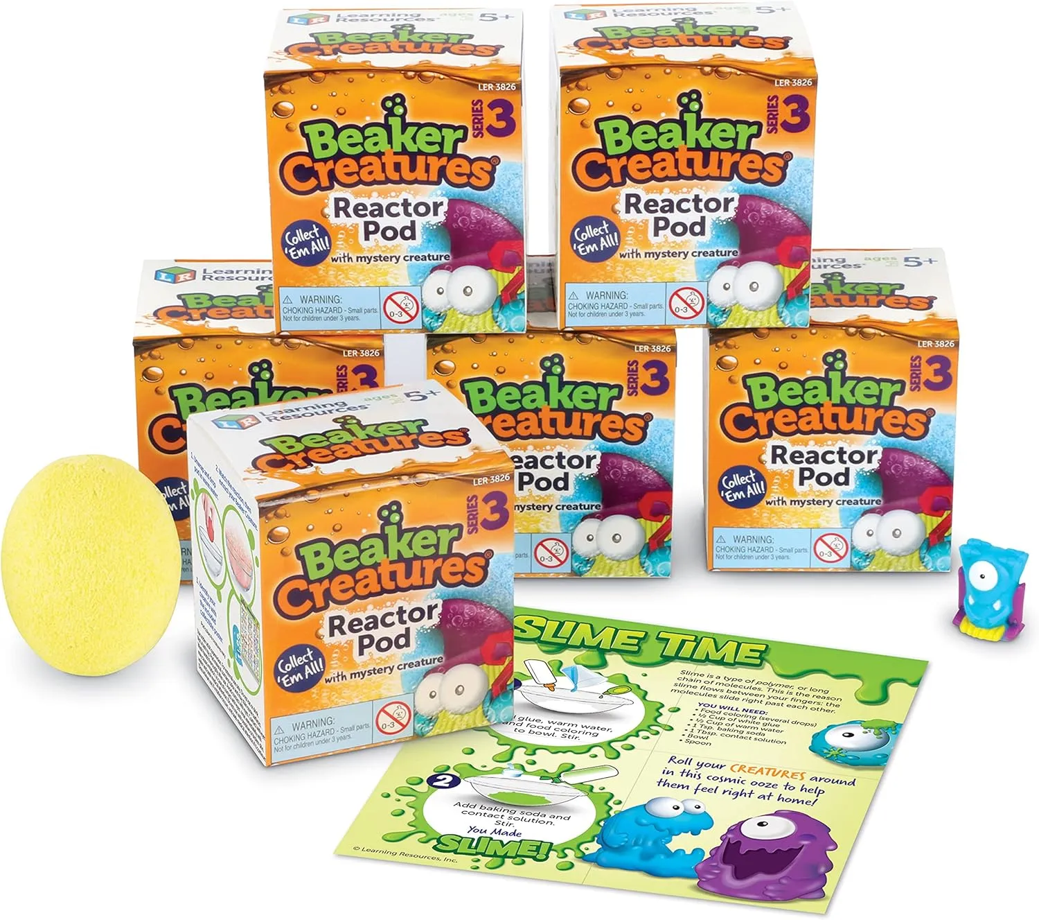 Learning Resources Beaker Creatures Series 3 - 6-Pack of Pods, Ages 5  Science Exploration Toys, STEM Toys for Kids, Homeschool Must Haves, Science for Kids