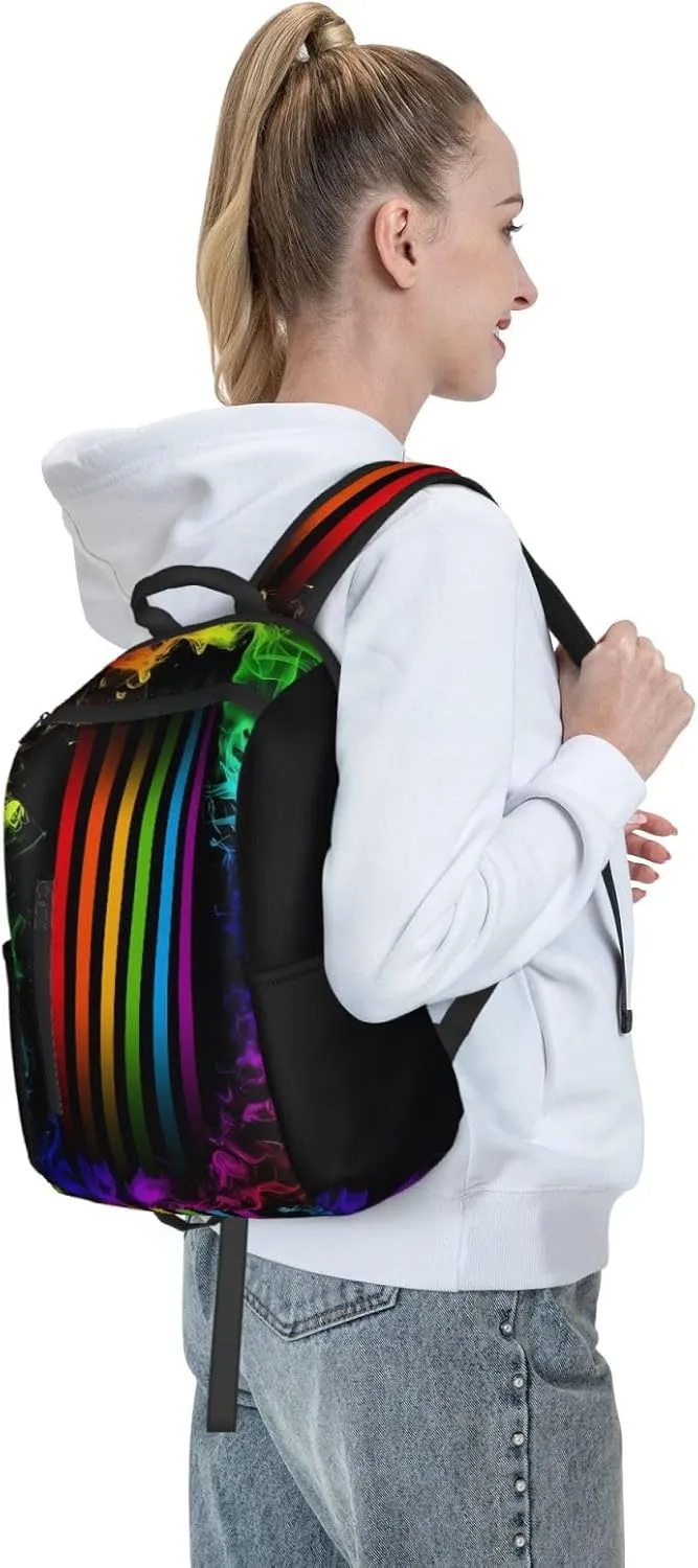 LGBT Rainbow Gay Pride Flag Travel Laptop Backpack Casual Backpacks Double Shoulder Daypack Notebook Rucksack Work Bags Sports Bag for Hiking Camping Beach