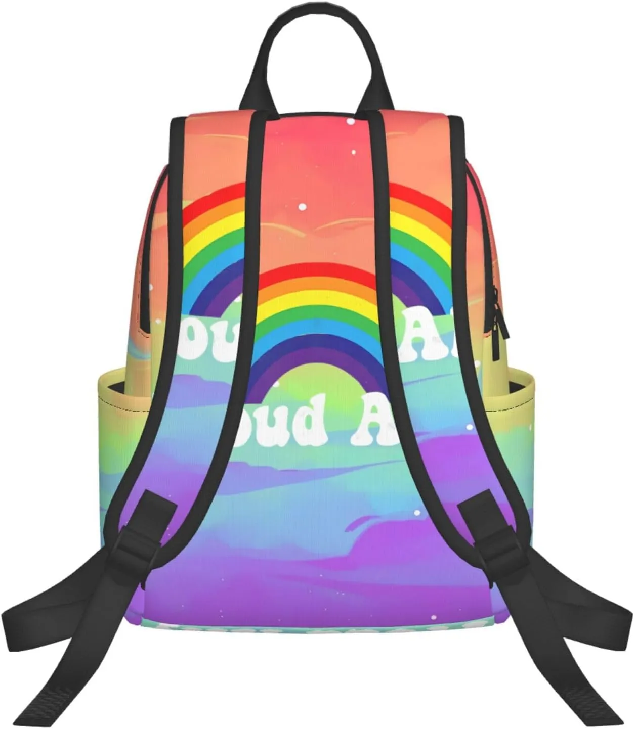 LGBT Rainbow Gay Pride Proud Ally Travel Laptop Backpack Casual Backpacks Double Shoulder Daypack Notebook Rucksack Work Bags Sports Bag for Hiking Camping Beach
