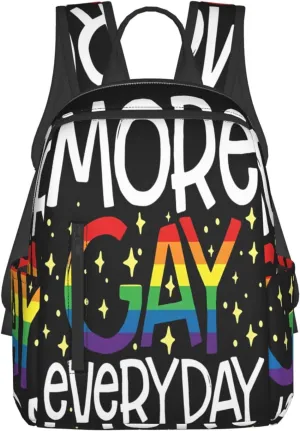 LGBT Rainbow Pride More Gay Everyday Travel Laptop Backpack Casual Backpacks Double Shoulder Daypack Notebook Rucksack Work Bags Sports Bag for Gym Hiking Camping Beach