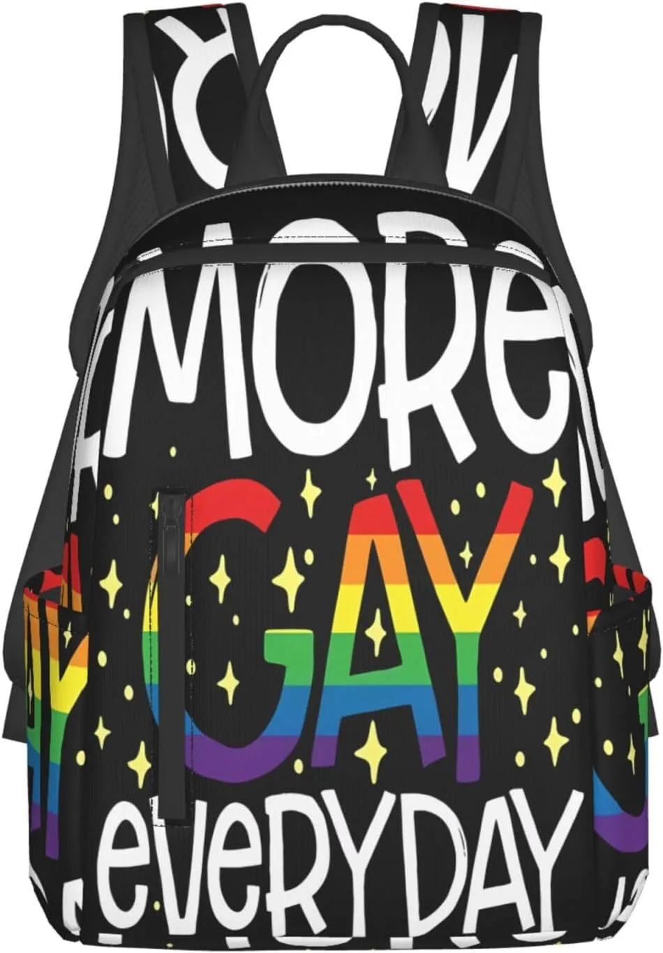 LGBT Rainbow Pride More Gay Everyday Travel Laptop Backpack Casual Backpacks Double Shoulder Daypack Notebook Rucksack Work Bags Sports Bag for Gym Hiking Camping Beach