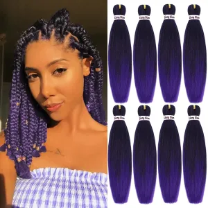 Liang Dian Braiding Hair Pre-stretched Braiding Hair 12 Inch 8 Packs Ombre Purple Hot Water Setting Synthetic Hair Crochet Braiding Hair Extension(12 Inch,1B/Purple)