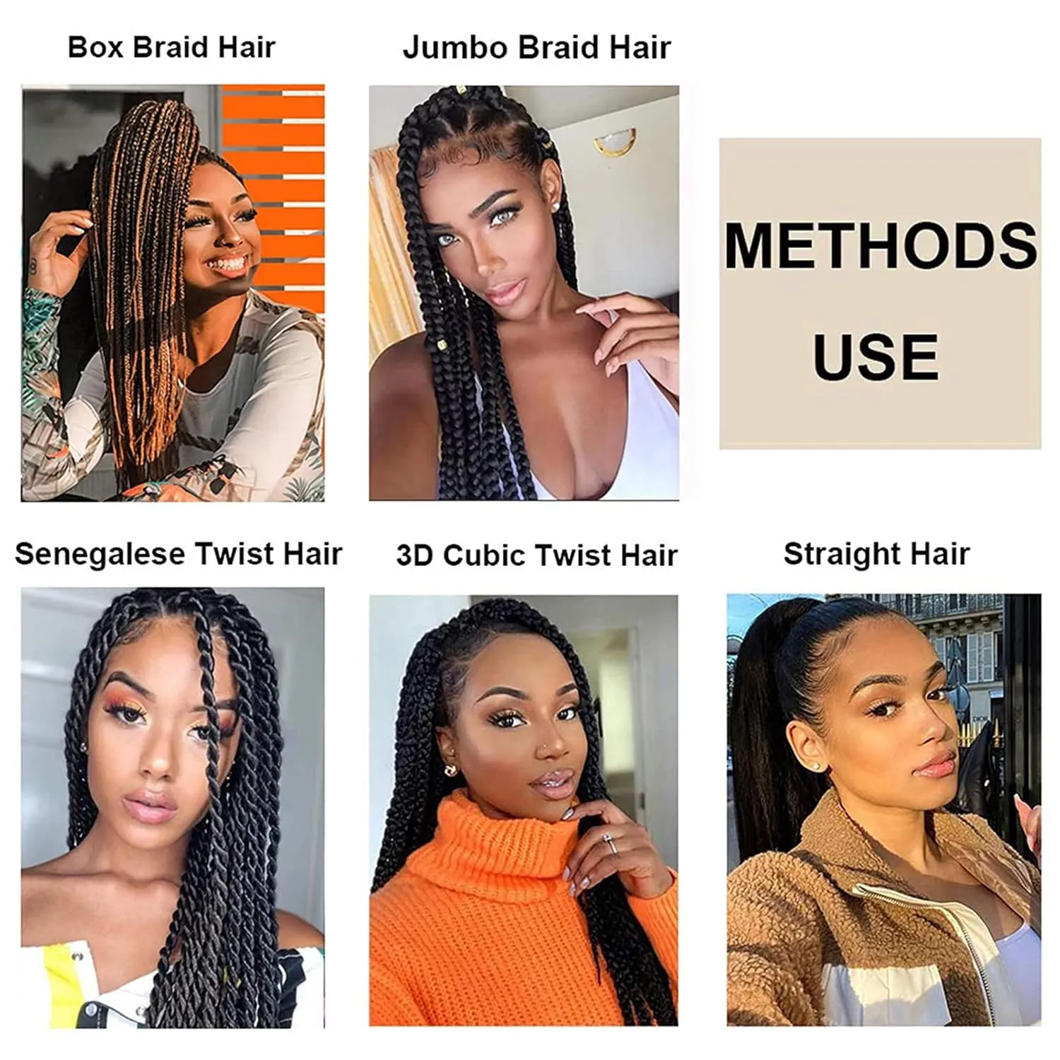 Liang Dian Braiding Hair Professional Pre-stretched Braiding Hair 12 Inch 8 Packs Natural Black Hot Water Setting Synthetic Hair Crochet Braiding Hair Extension(12 Inch,1B)