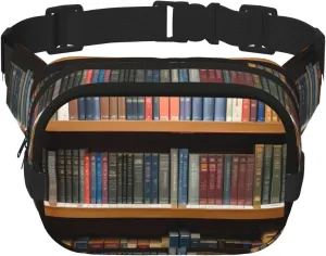 library bookshelf 1 print Fashion Waist Packs Crossbody Belt Bag Fanny Pack for Women Crossbody for Traveling Running