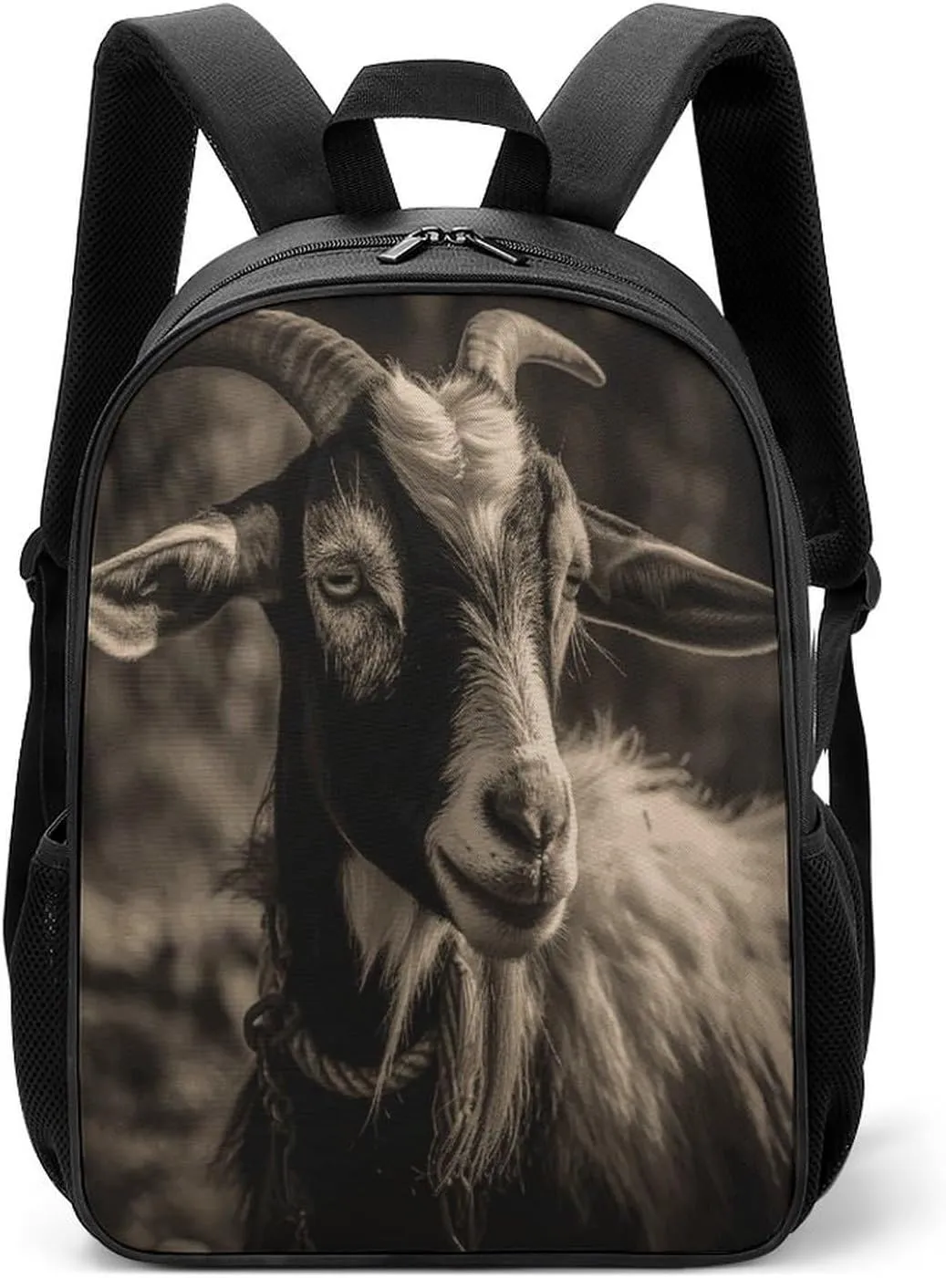 Lightweight Backpacks Cute Travel Bag Durable Black And White Goat Printing Small Travel Backpack For Women & Men