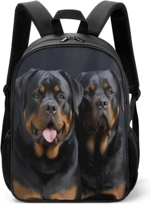 Lightweight Backpacks Cute Travel Bag Durable Rottweiler Wallpaper Printing Small Travel Backpack For Women & Men