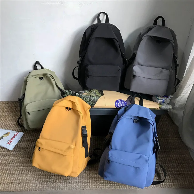 Lightweight Solid Color Early High Large Backpacks