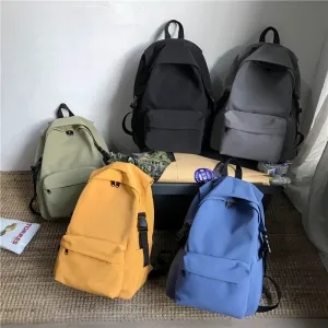 Lightweight Solid Color Early High Large Backpacks