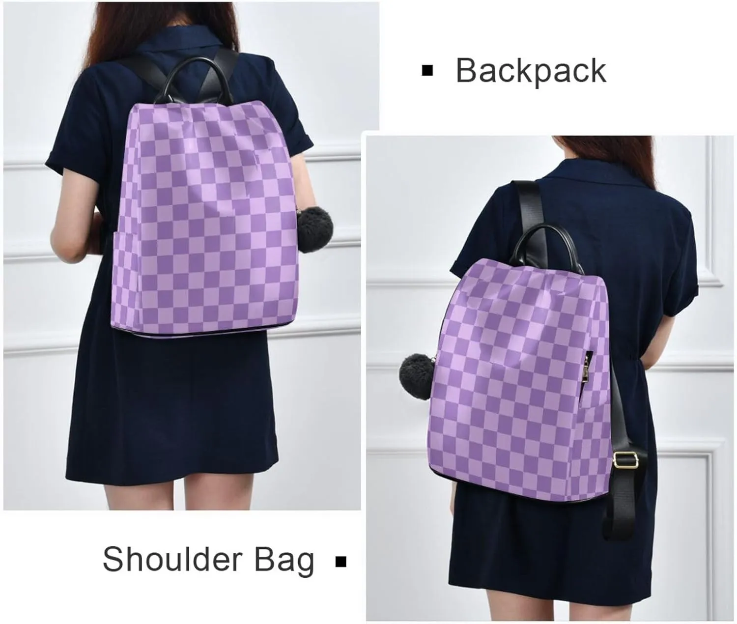 Lightweight Women Backpack Purse Shoulder Bag Casual Daypack Anti-theft Zipper With Pockets Pattern 1