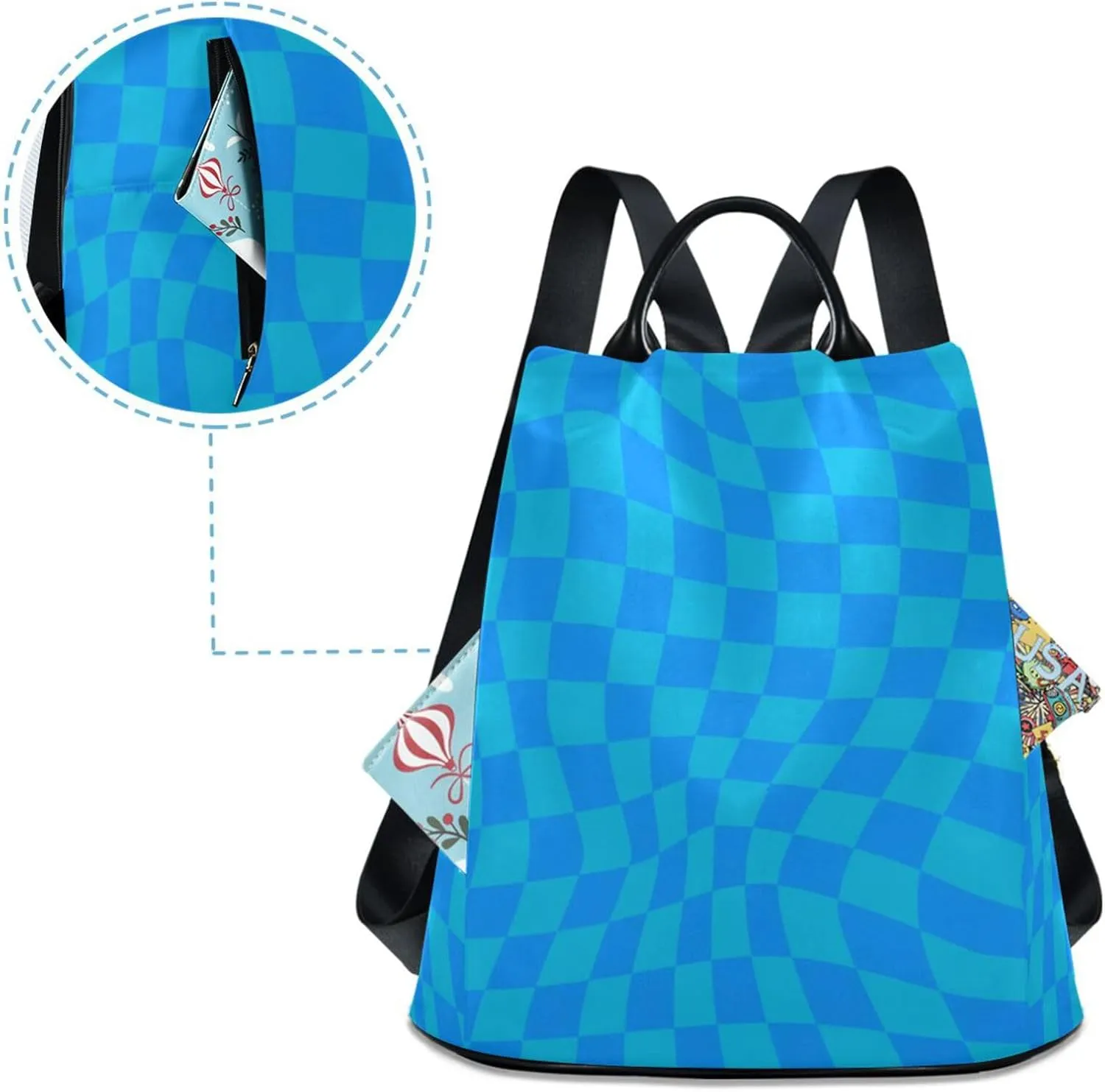Lightweight Women Backpack Purse Shoulder Bag Casual Daypack Anti-theft Zipper With Pockets Pattern 2