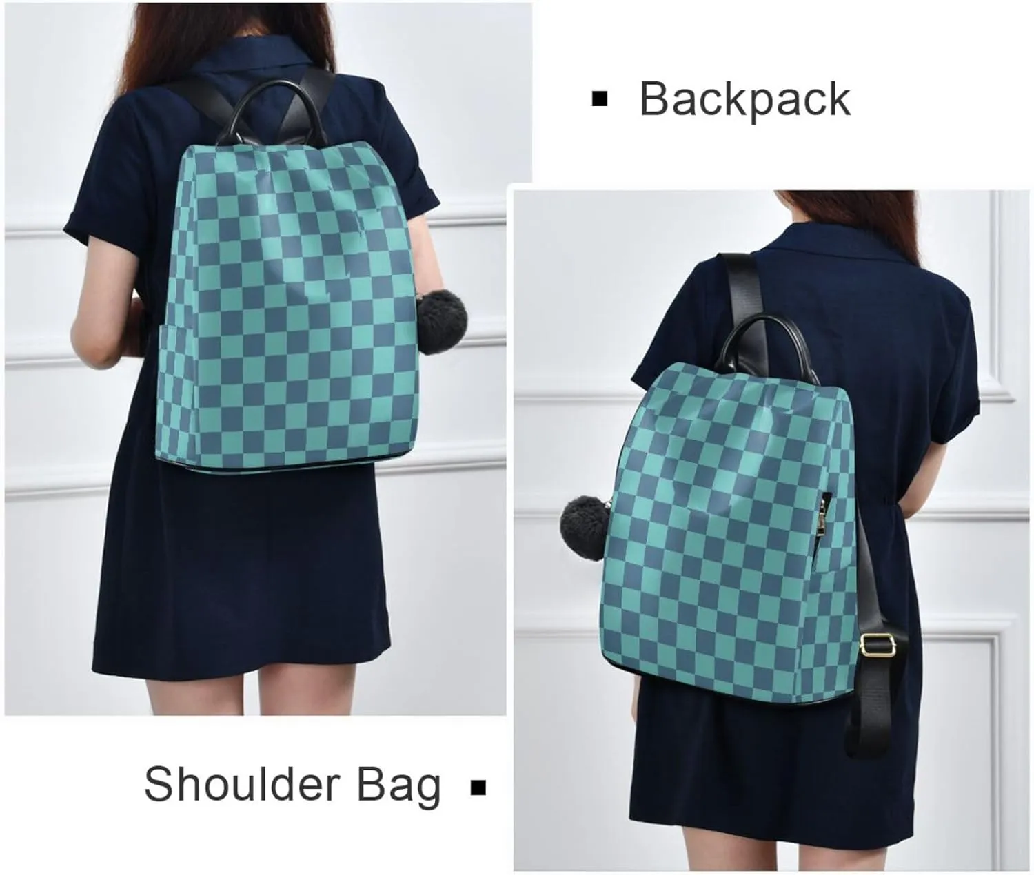 Lightweight Women Backpack Purse Shoulder Bag Casual Daypack Anti-theft Zipper With Pockets Pattern 4