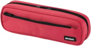 LIHIT LAB Large Capacity Zipper Long Pencil Case For School Office College, Big Capacity Pencil Bag Holder Adults Teen Boys Girls, Travel Cosmetics Storage, Coral (A7552-103)