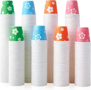 LITOPAK 800 Pack 3oz Disposable Bathroom Cups, Colorful Disposable Mouthwash Cups, Small Disposable Cups, Mini Paper Cups for Parties, Picnics, Barbecues, Travel and Events