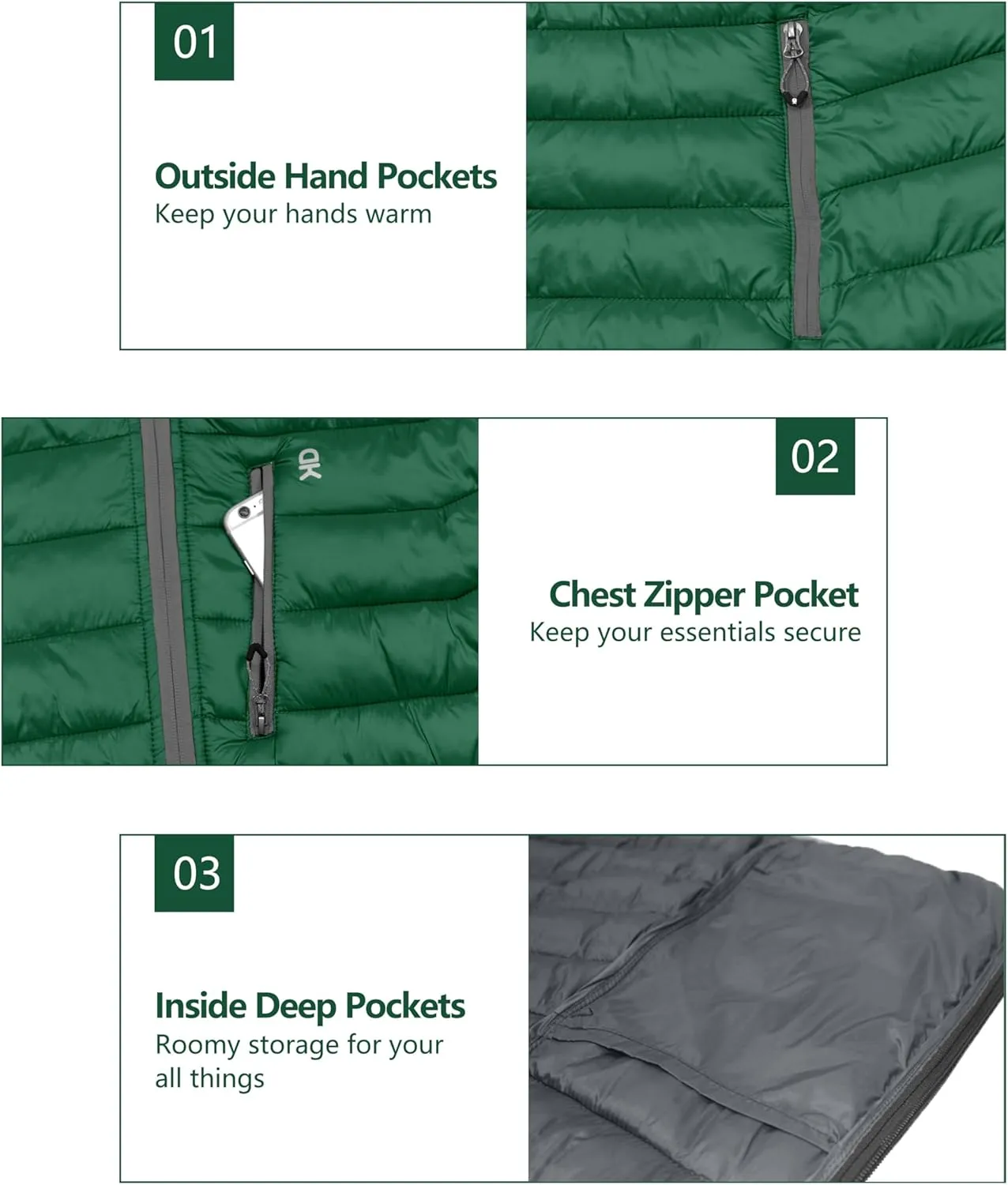 Little Donkey Andy Men's Packable Puffer Jacket Lightweight Hooded Windproof Winter Coat with Recycled Insulation