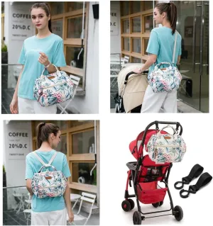 Lmbabter Baby Diaper Bag Backpack Convertible Mini Smart Tote Bag Stroller Organizer Nappy Backpack for Outdoor
