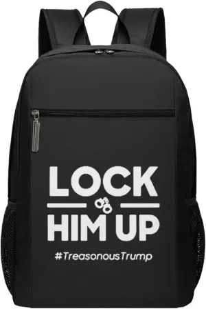 Lock Him Up Travel Laptop Backpack, Business Anti Theft Slim Sturdy Laptops Backpacks, College Computer Bag Gift for Men & Women Fits 17 Inch Notebook,Black